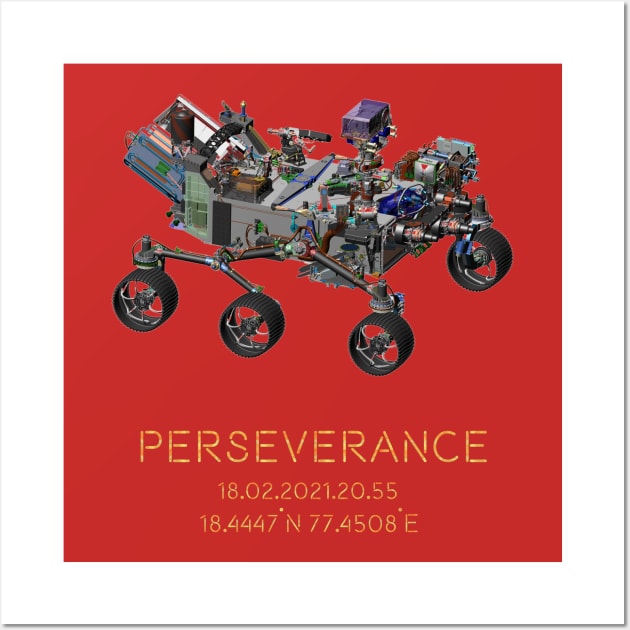 Perseverance mars rover 2020 Wall Art by HuygensBase